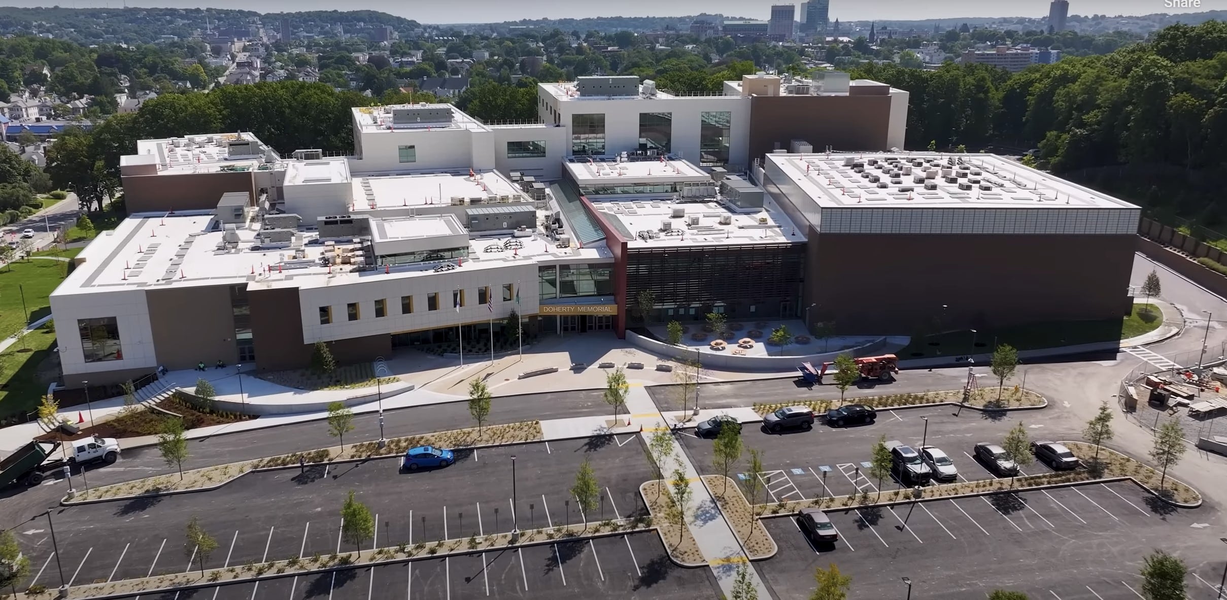 Doherty Memorial HS_aerial_front entrance