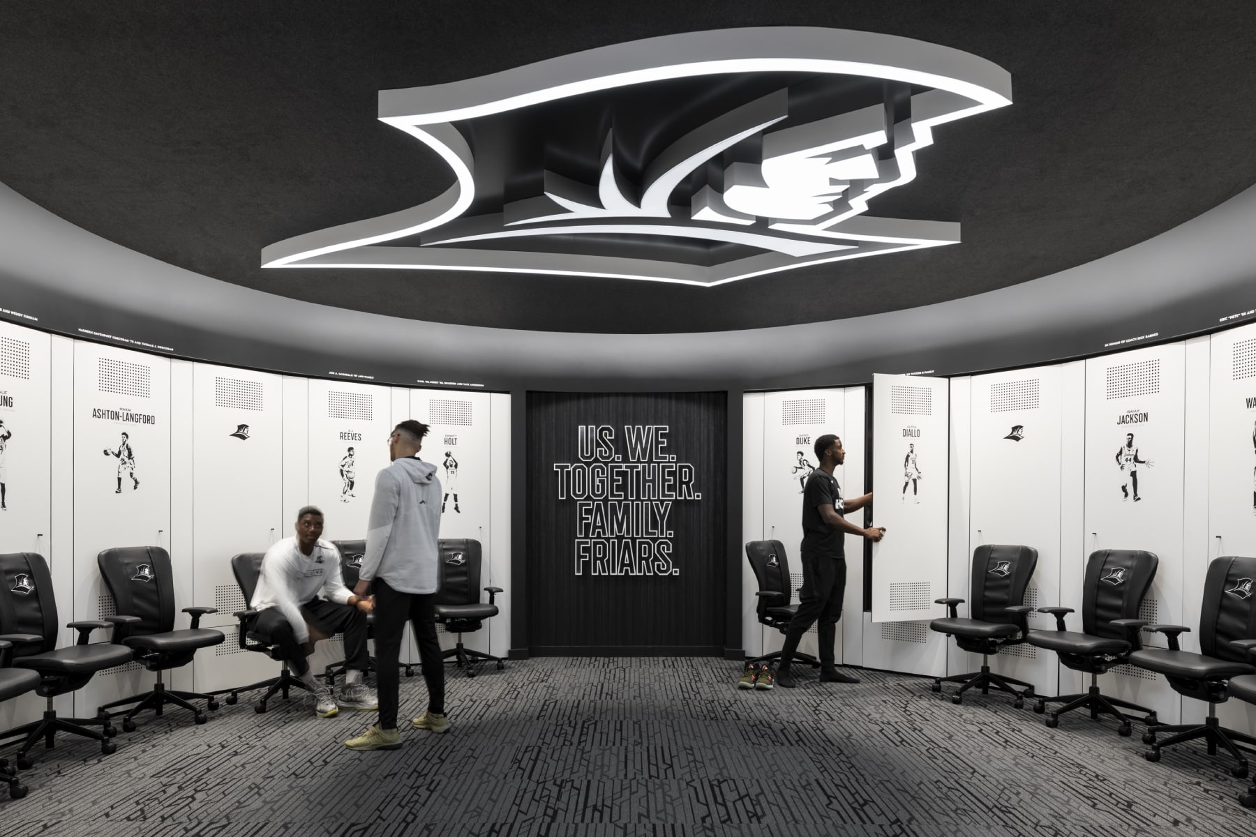 Providence College - Friar Development Center_Int Players Locker Room 1_Copyright Paul Rivera